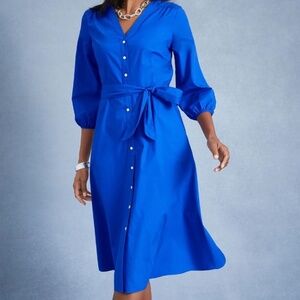 Poplin Fit & Flare Shirtdress